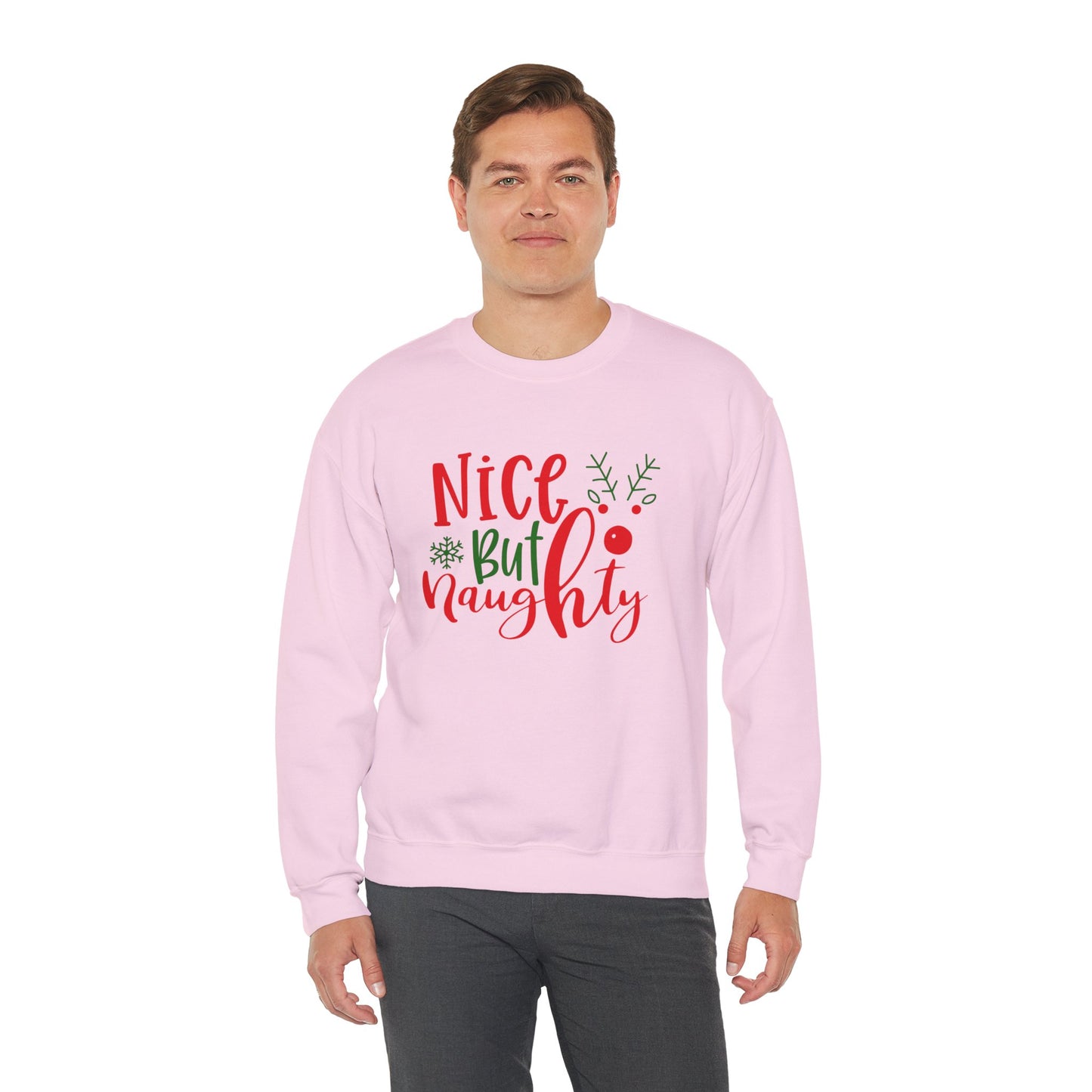 Nice But Naughty Sweatshirt – Cute & Sassy Christmas Unisex Heavy Blend Crewneck