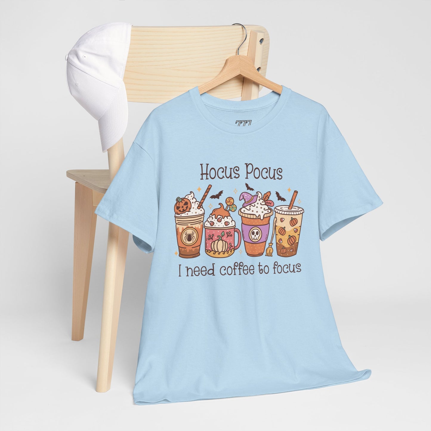Hocus Pocus I Need Coffee To Focus Unisex Heavy Cotton T-Shirt