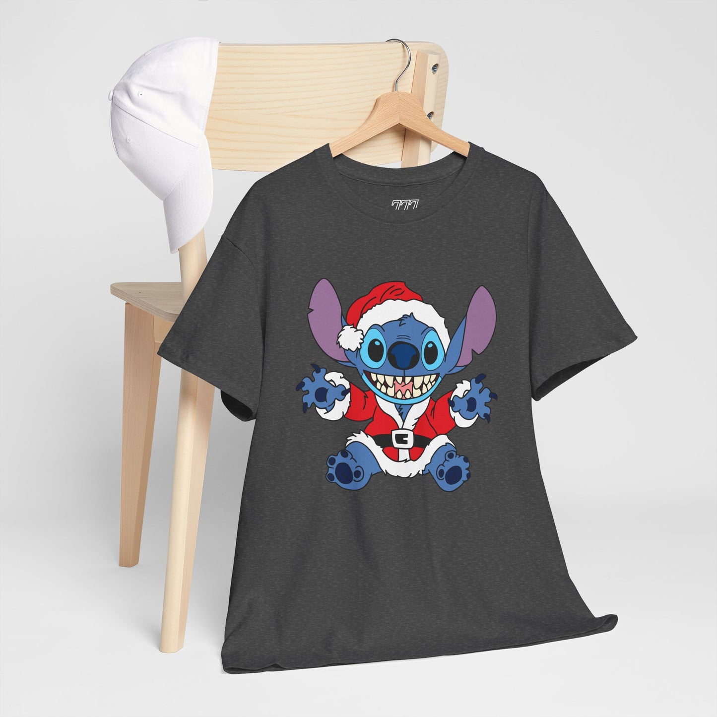 Alien Santa Christmas T-Shirt – Cute Blue Alien Holiday Graphic Tee (Unisex)