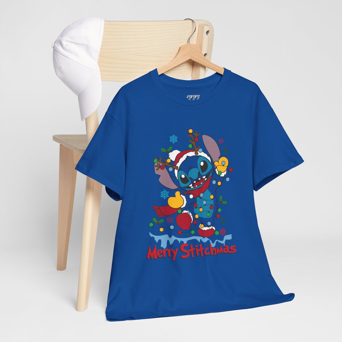 Merry Stitchmas T-Shirt – Cute Holiday Alien Unisex Heavy Cotton Tee
