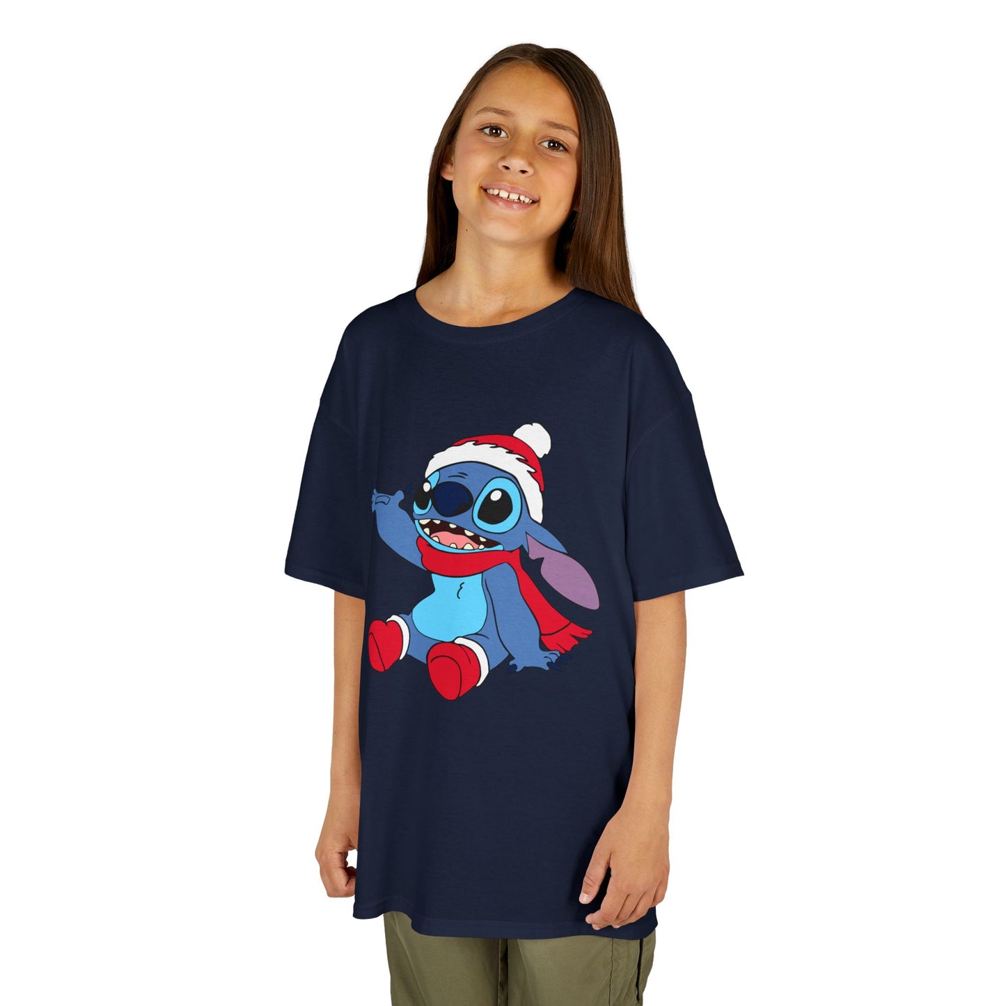 Jolly Alien Kids Christmas T-Shirt – Cute Blue Alien Holiday Tee for Kids