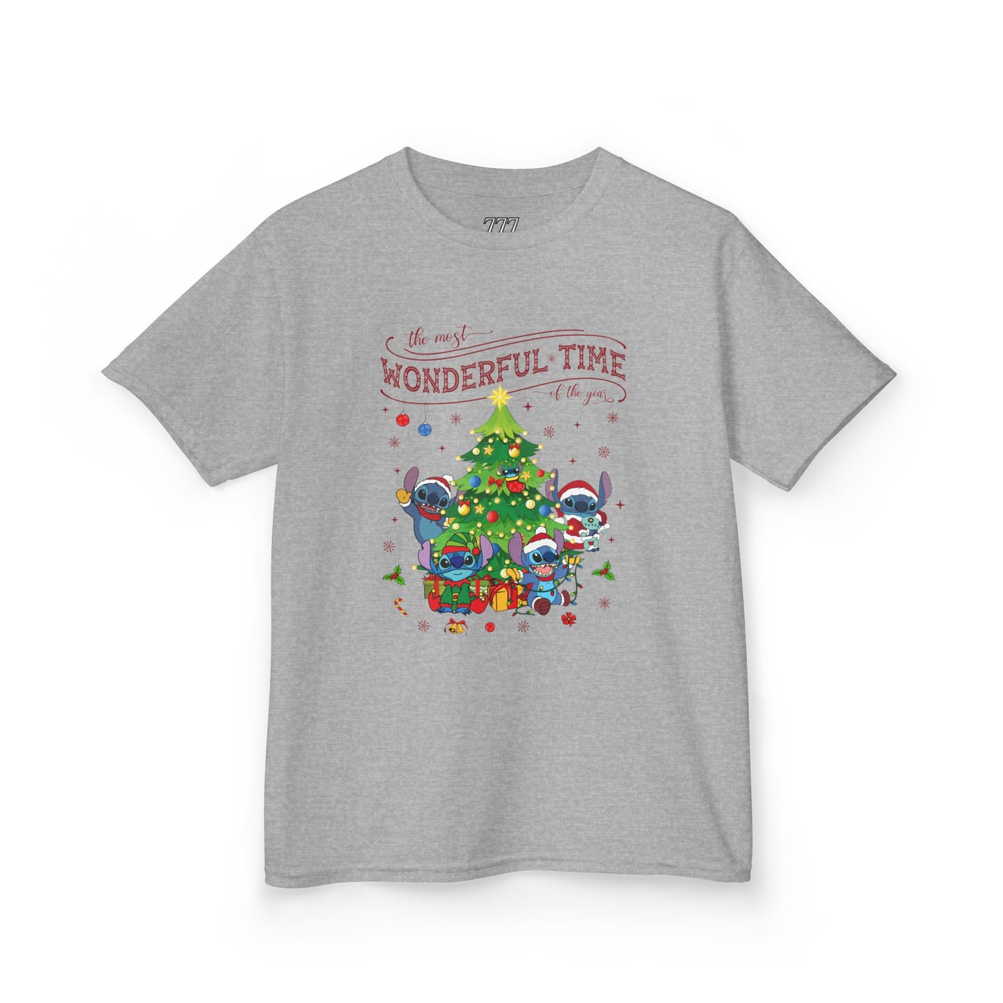 The Most Wonderful Time of the Year Kids Christmas Tee – Cute Holiday Characters Festive Kids Heavy Cotton T-Shirt