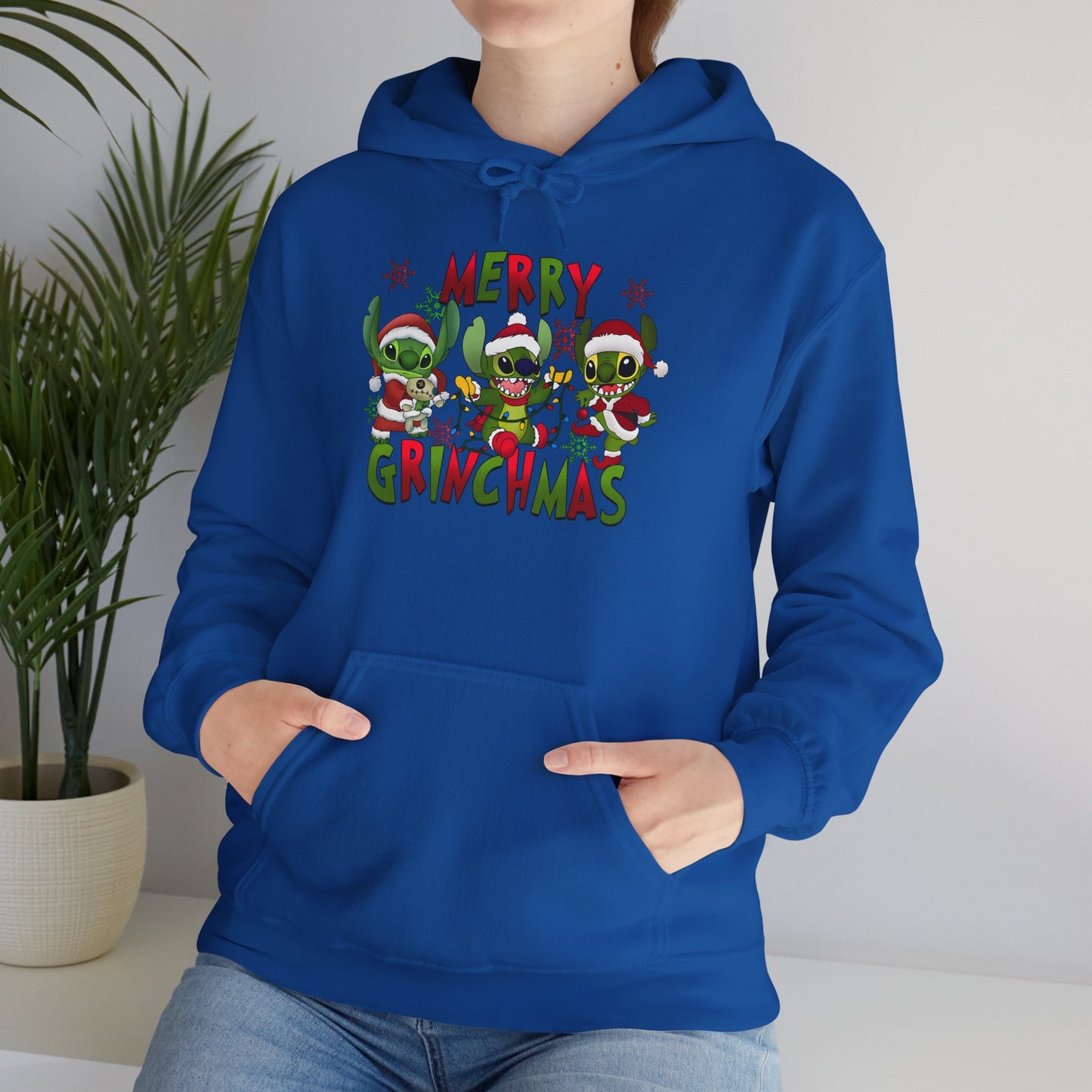 Merry Grinchmas Hoodie – Funny Christmas Unisex Heavy Blend Holiday Sweatshirt