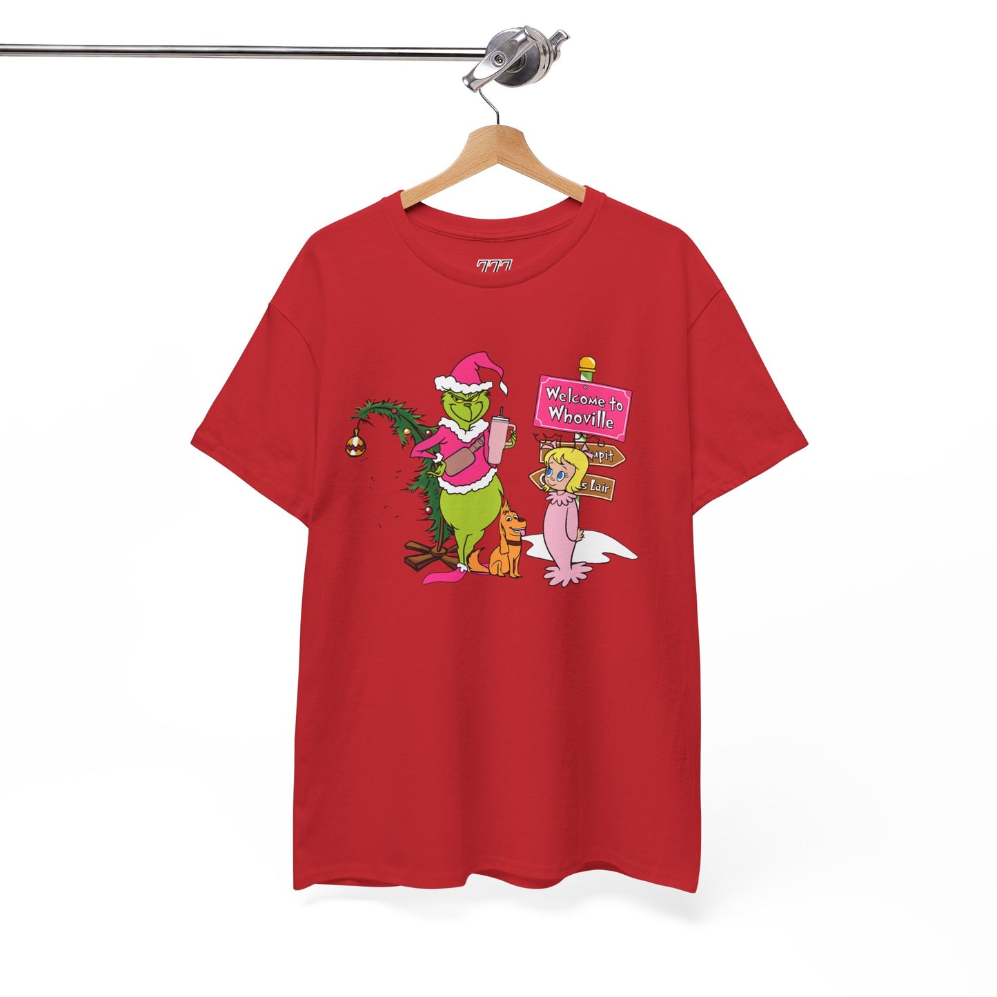 Welcome to Merryville Christmas T-Shirt – Cute Green Christmas Creature Holiday Tee (Unisex)