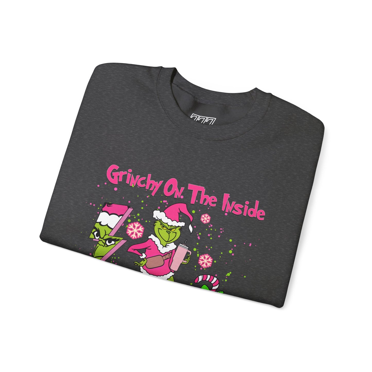 Grinchy On The Inside, Bougie On The Outside Unisex Heavy Blend Crewneck Sweatshirt