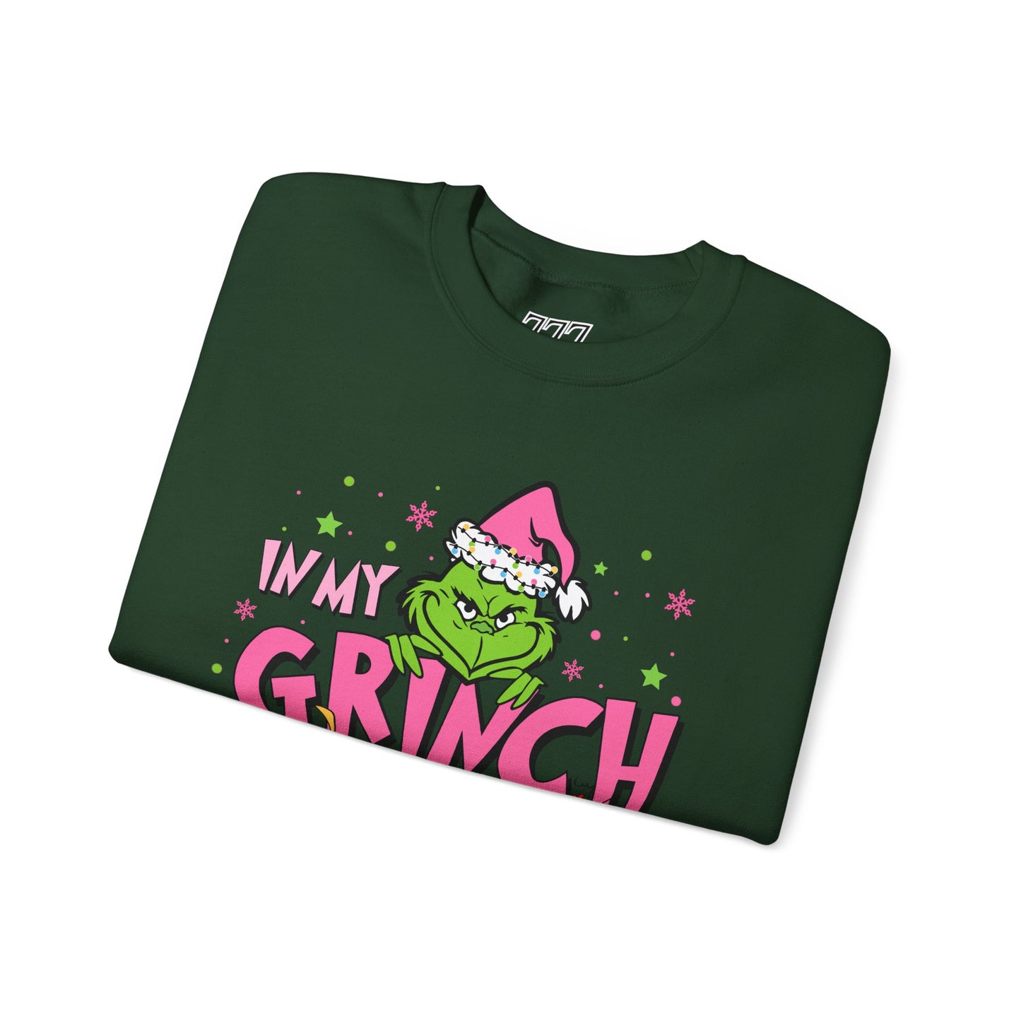 In My Grinch Era Funny Christmas Grinch-Inspired Holiday Sweatshirt – Pink Santa Festive Unisex Heavy Blend Crewneck