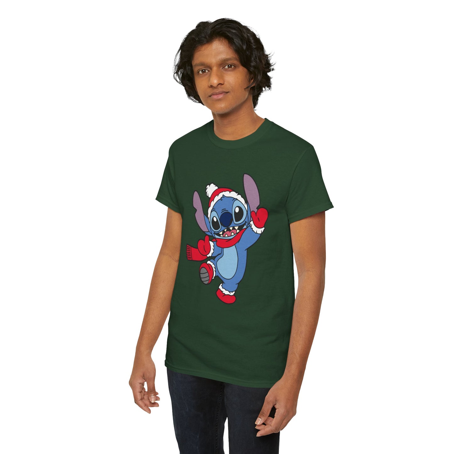 Festive Alien Christmas T-Shirt – Cute Blue Alien Holiday Graphic Tee (Unisex)