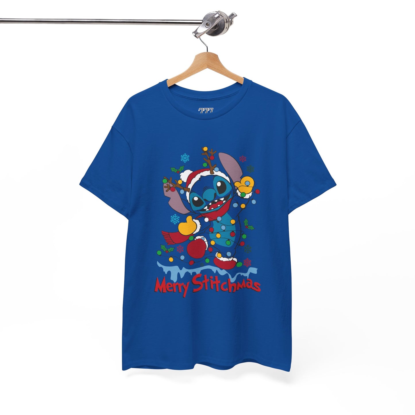 Merry Stitchmas T-Shirt – Cute Holiday Alien Unisex Heavy Cotton Tee