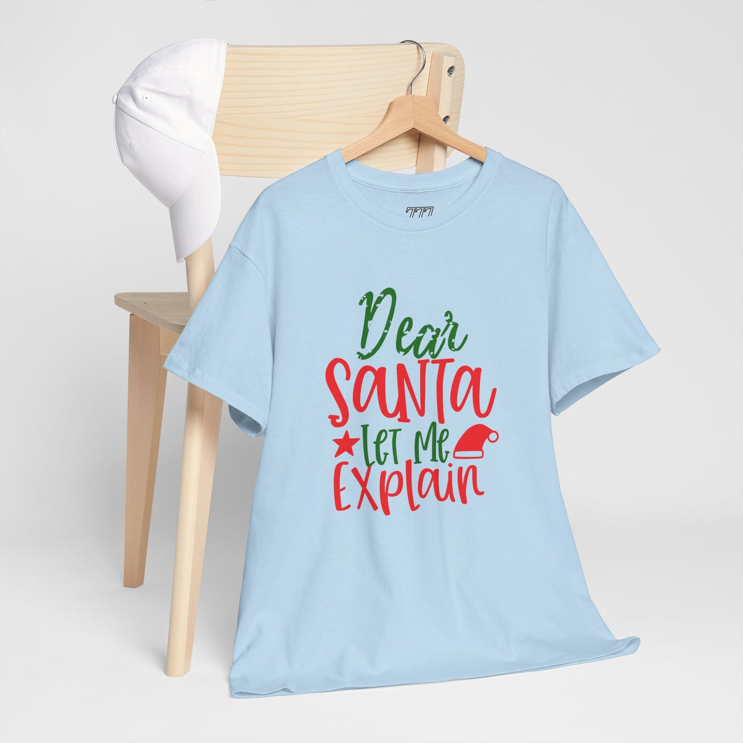 Dear Santa Let Me Explain T-Shirt – Funny Christmas Unisex Heavy Cotton Tee