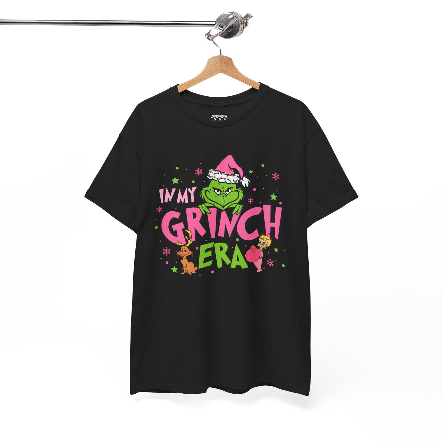 In My Grinch Era Funny Christmas Grinch-Inspired Holiday Tee – Pink Santa Festive Unisex Heavy Cotton T-Shirt