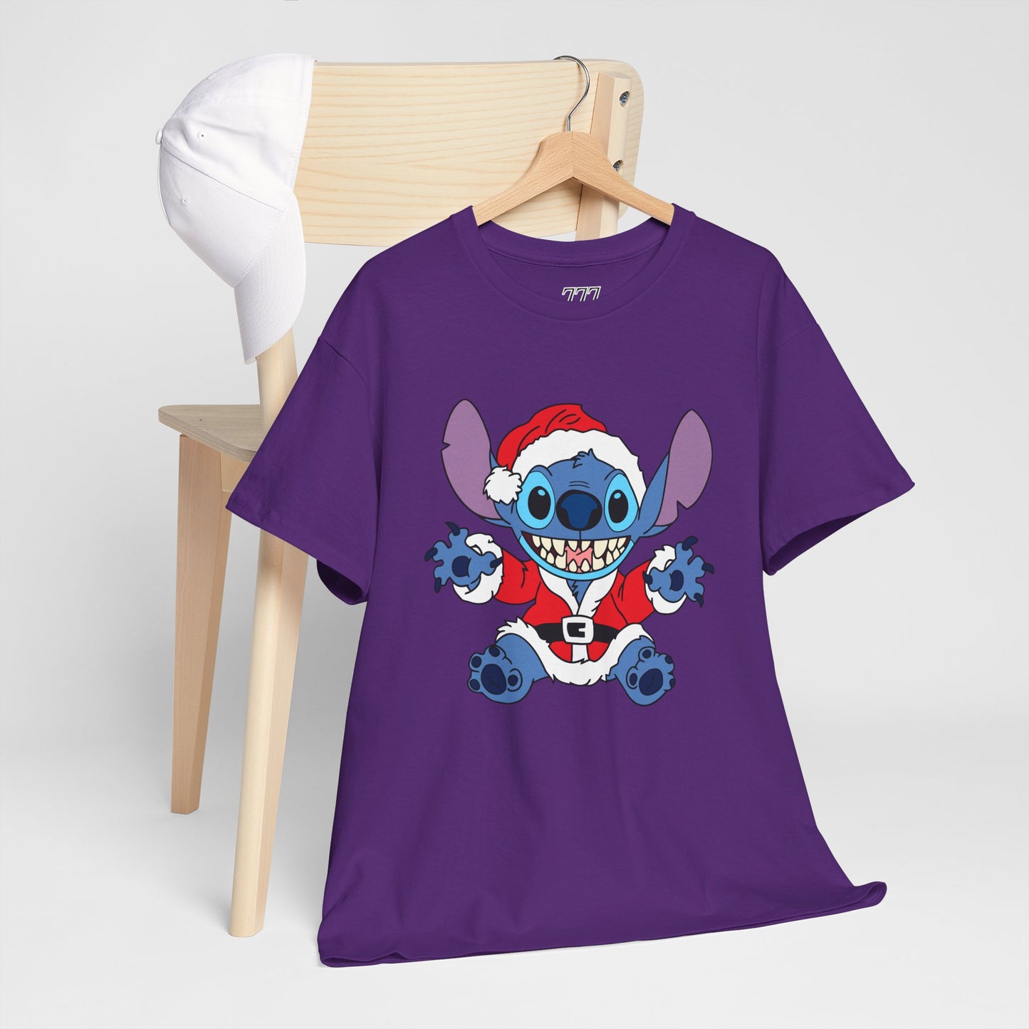 Alien Santa Christmas T-Shirt – Cute Blue Alien Holiday Graphic Tee (Unisex)