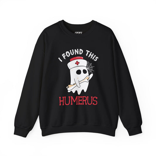 I Found This Humerus Unisex Heavy Blend Crewneck Sweatshirt
