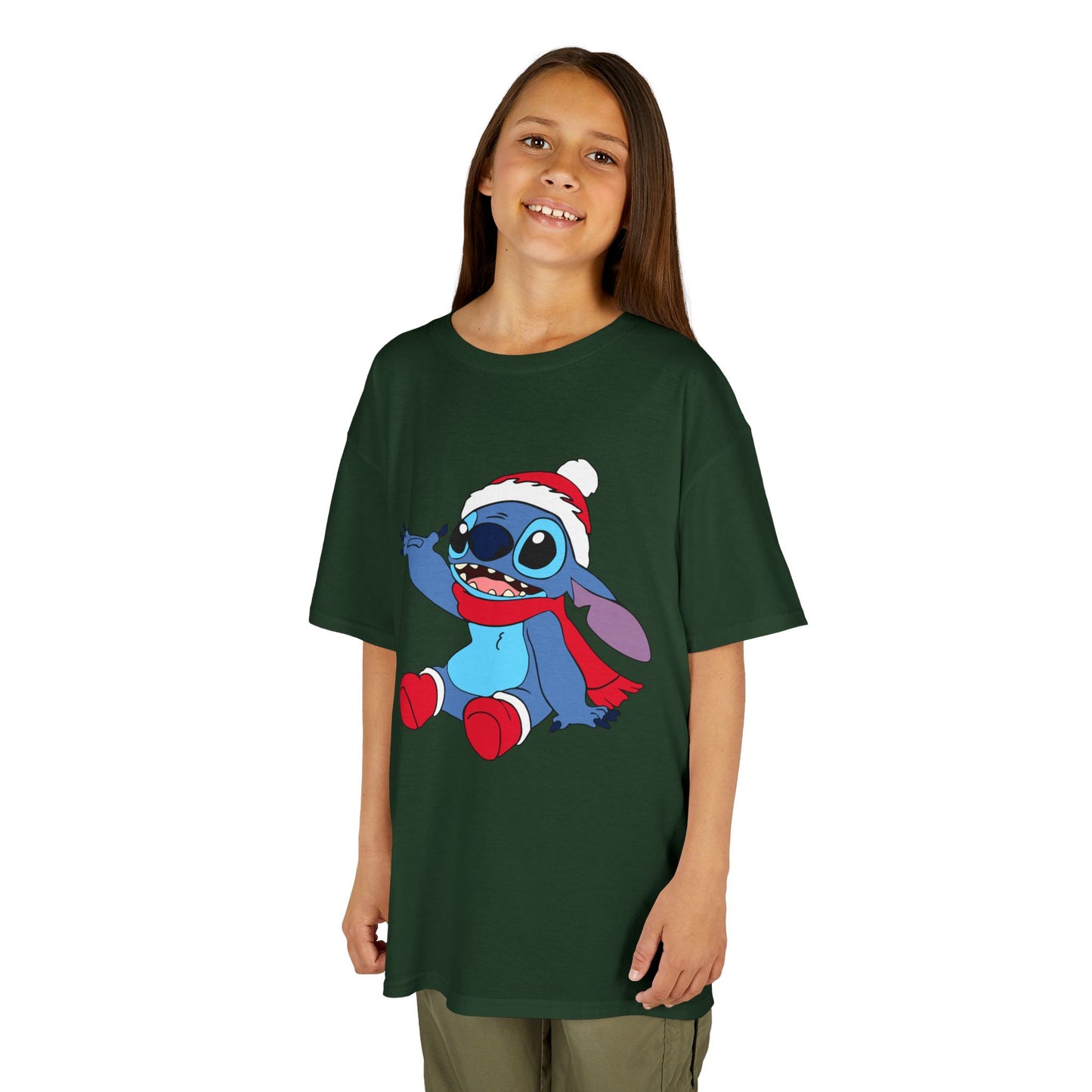 Jolly Alien Kids Christmas T-Shirt – Cute Blue Alien Holiday Tee for Kids