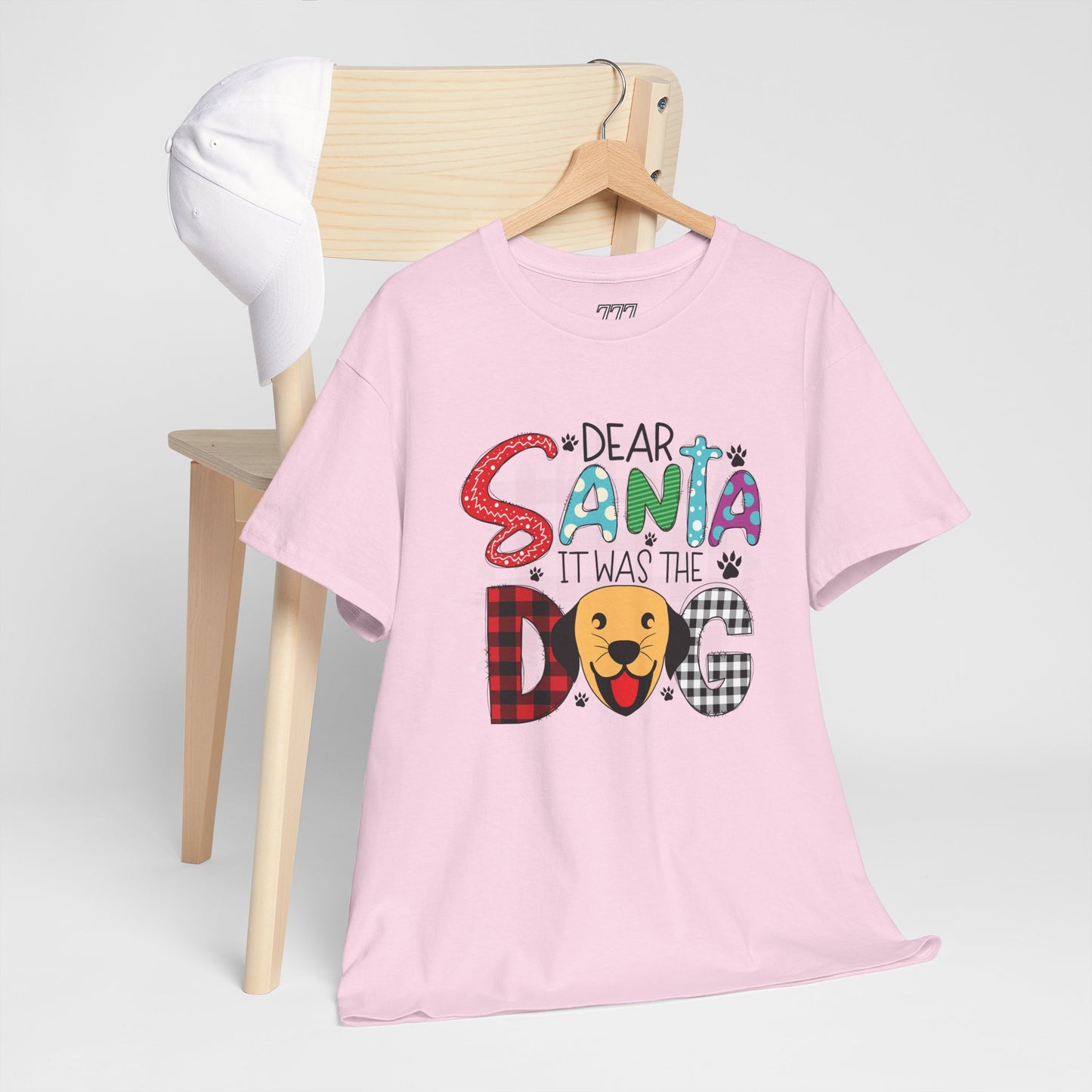 Dear Santa It Was The Dog Christmas T-Shirt – Funny Holiday Dog Lover Tee (Unisex)