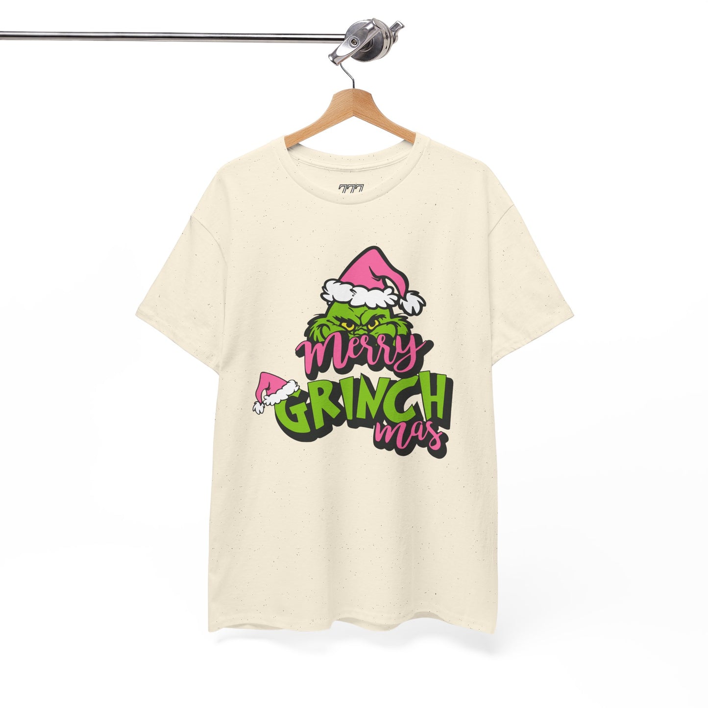 Merry Grinchmas Funny Christmas Grinch-Inspired Holiday Tee – Pink Santa Festive Unisex Heavy Cotton T-Shirt