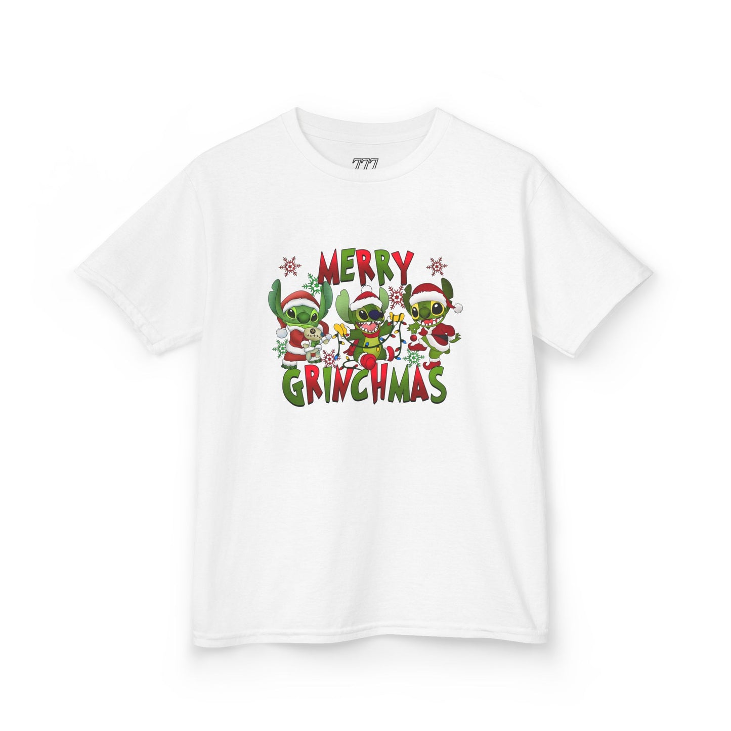 Merry Grinchmas Kids T-Shirt – Funny Christmas Heavy Cotton Holiday Tee