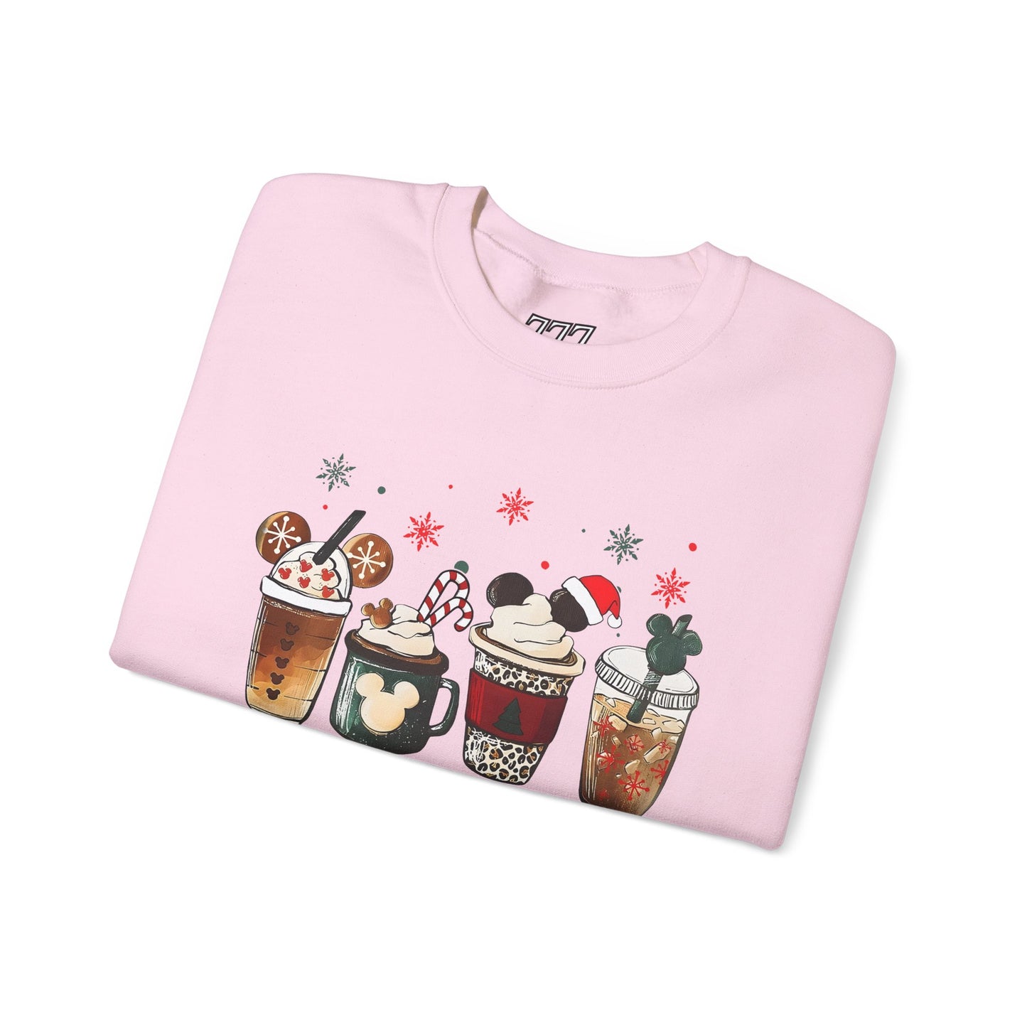 Christmas Coffee Lovers Crewneck – Cute Holiday Drink Art Sweatshirt (Unisex)