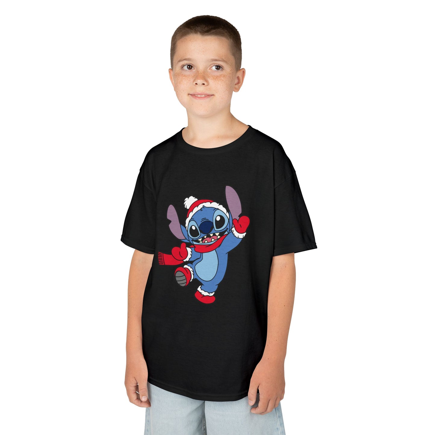 Festive Alien Kids Christmas T-Shirt – Cute Blue Alien Holiday Tee for Kids