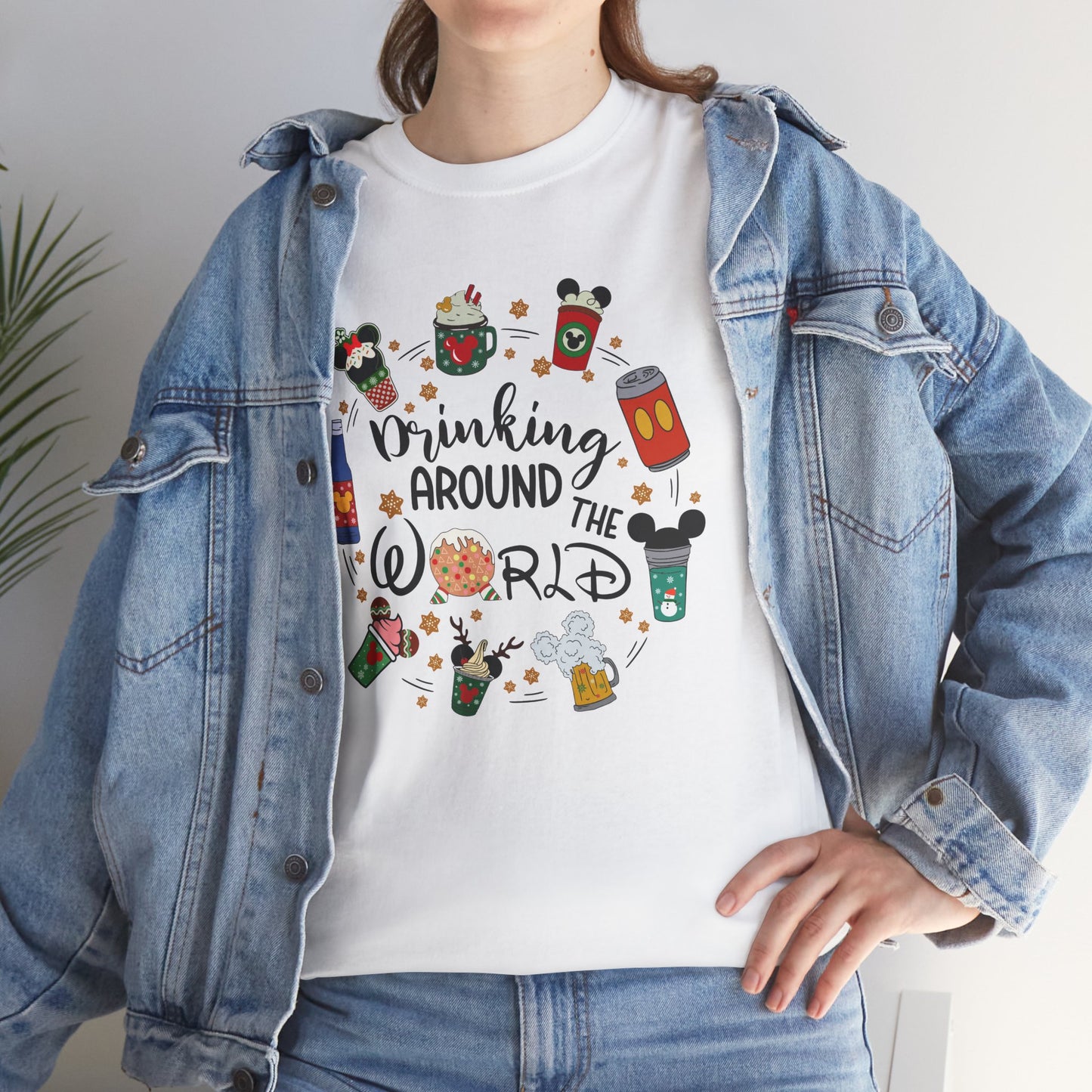 Drinking Around the World T-Shirt – Fun Holiday Travel & Cocktail Tee (Unisex)