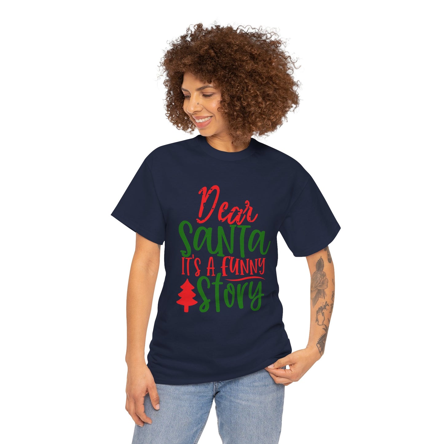 Dear Santa It’s a Long Story Christmas T-Shirt – Funny Holiday Tee (Unisex)