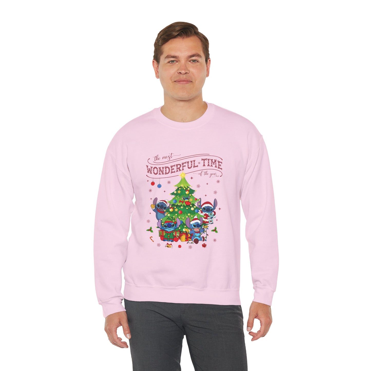The Most Wonderful Time of the Year Christmas Sweatshirt – Cute Holiday Characters Festive Unisex Heavy Blend Crewneck
