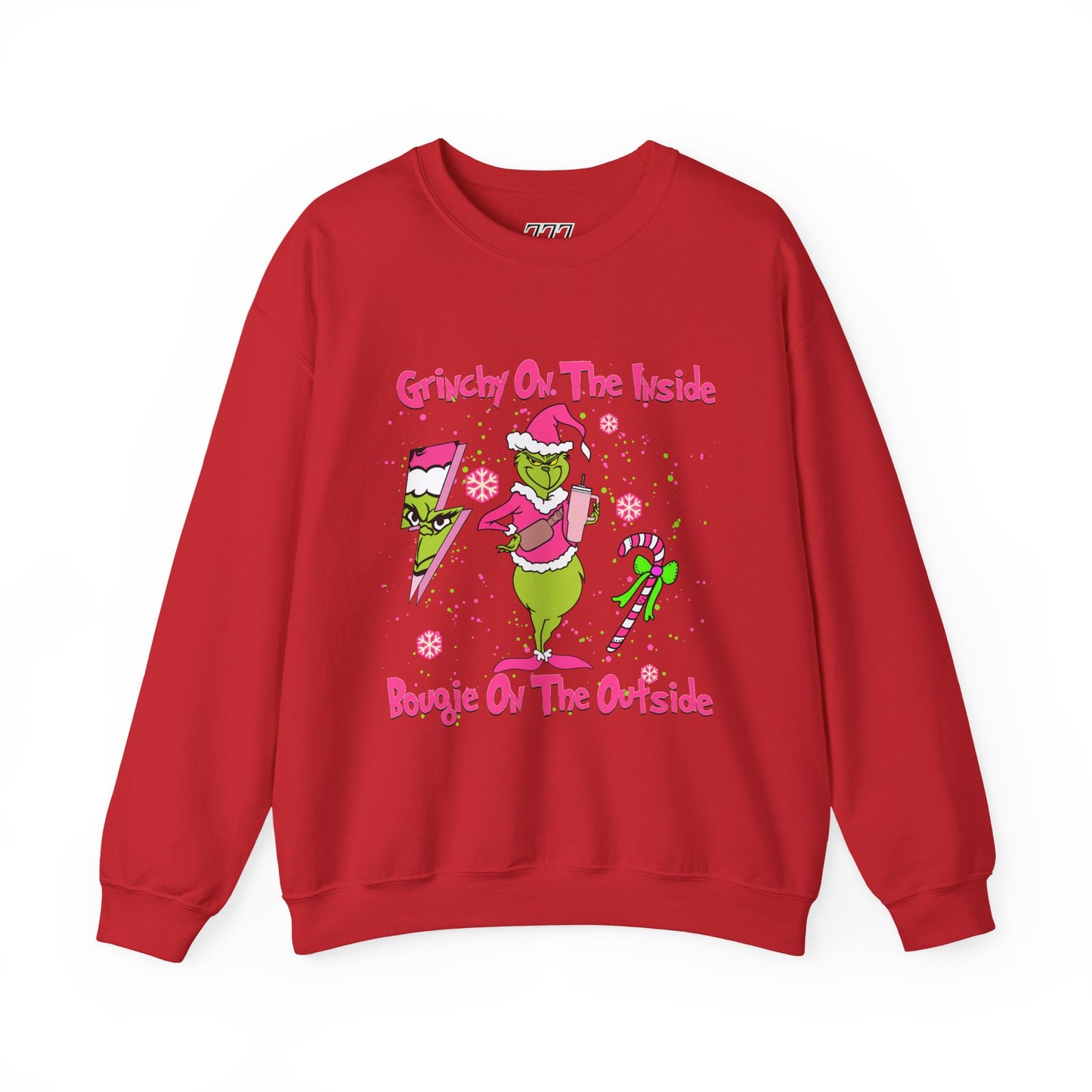 Grinchy On The Inside, Bougie On The Outside Unisex Heavy Blend Crewneck Sweatshirt