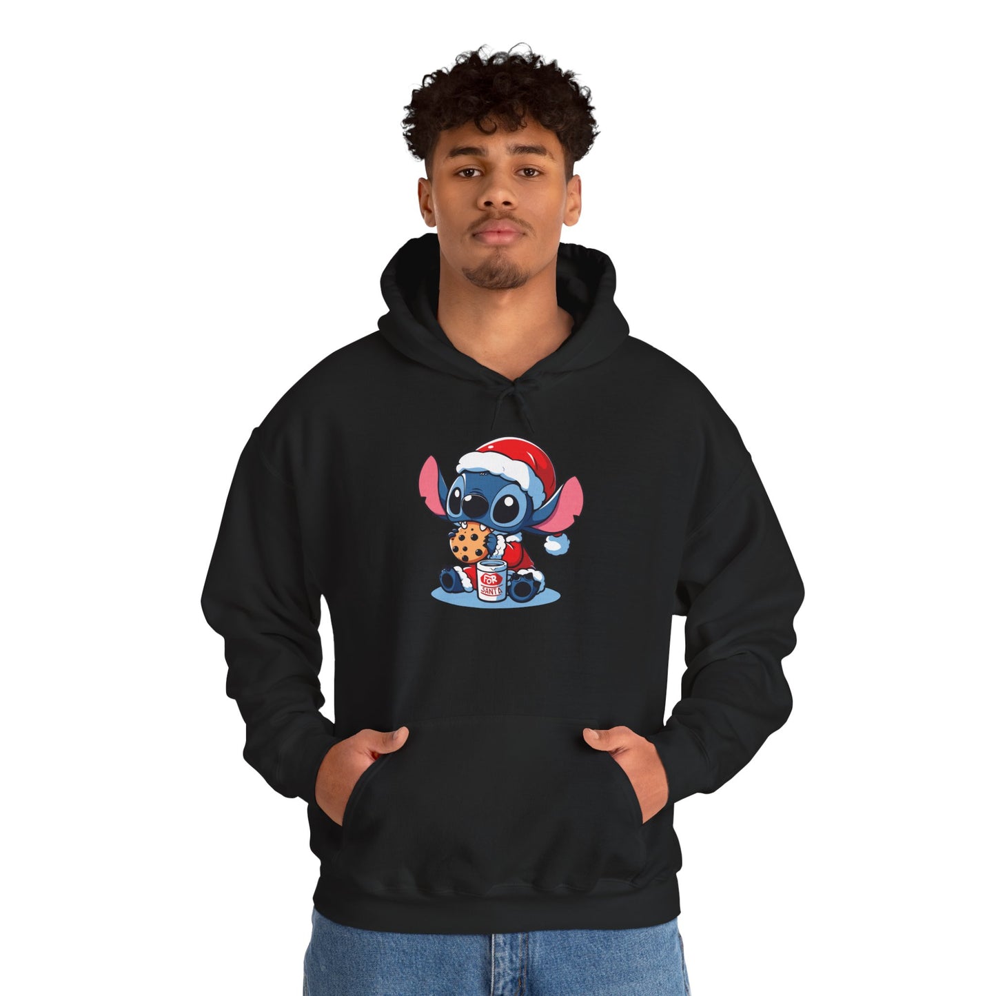 Saint Stitch Christmas Hoodie – Cute Holiday Alien Unisex Heavy Blend Sweatshirt