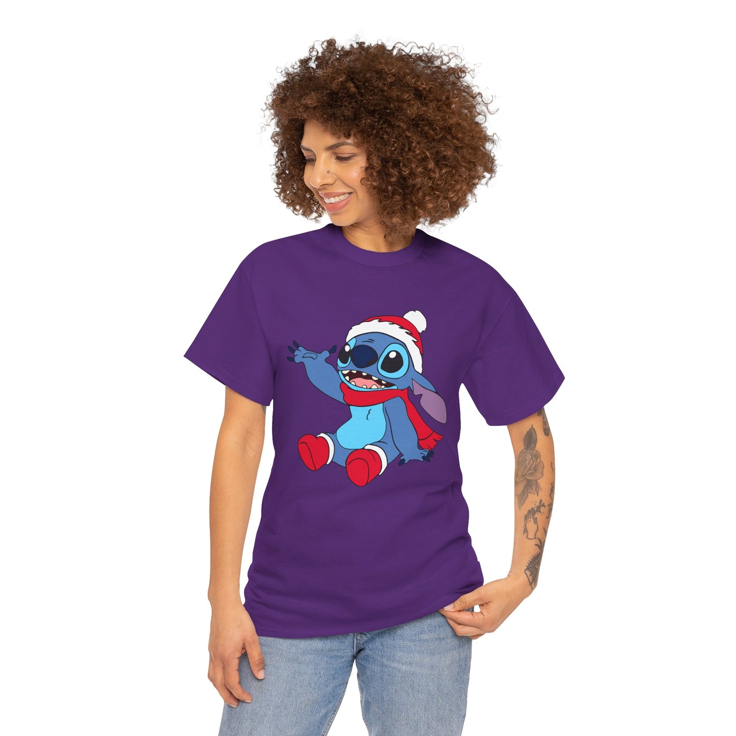 Jolly Alien Christmas T-Shirt – Cute Blue Alien Holiday Graphic Tee (Unisex)