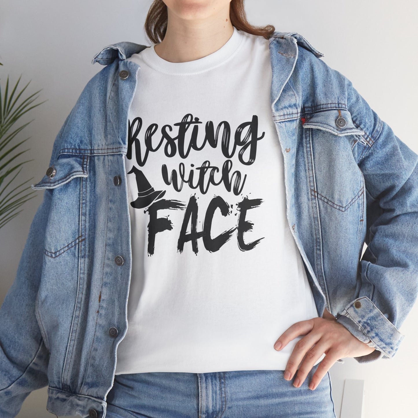 Resting Witch Face Unisex Heavy Cotton T-Shirt