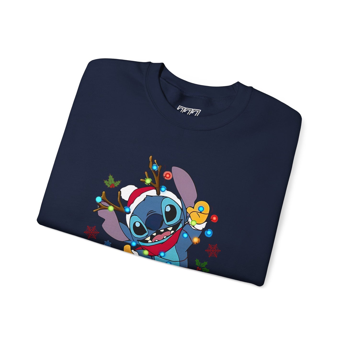 Festive Blue Alien Christmas Lights Unisex Heavy Blend Crewneck Sweatshirt – Cute Holiday Sweater
