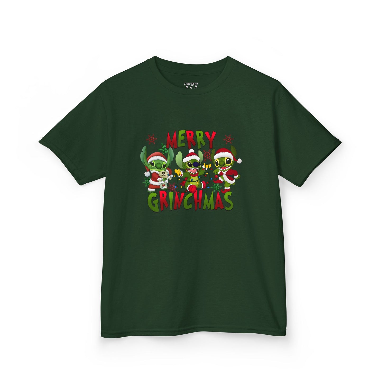 Merry Grinchmas Kids T-Shirt – Funny Christmas Heavy Cotton Holiday Tee