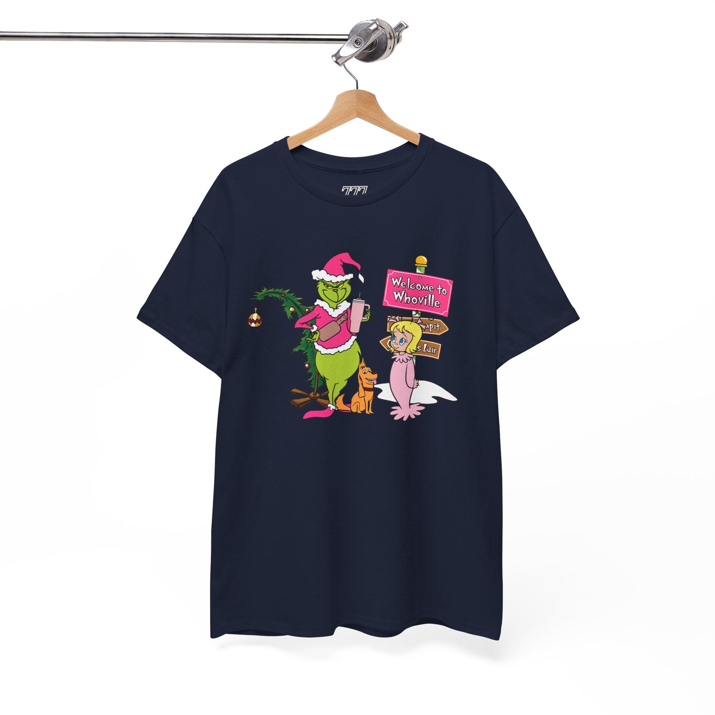 Welcome to Merryville Christmas T-Shirt – Cute Green Christmas Creature Holiday Tee (Unisex)