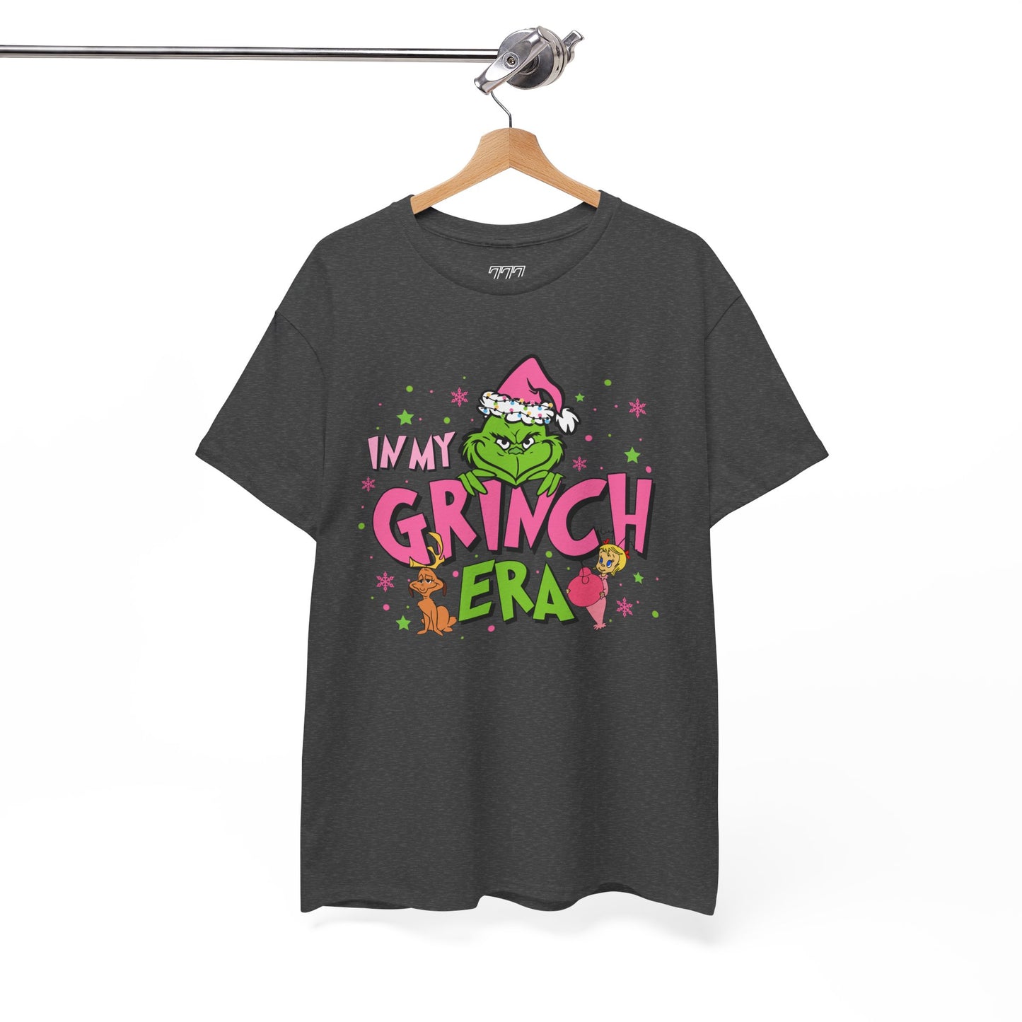 In My Grinch Era Funny Christmas Grinch-Inspired Holiday Tee – Pink Santa Festive Unisex Heavy Cotton T-Shirt