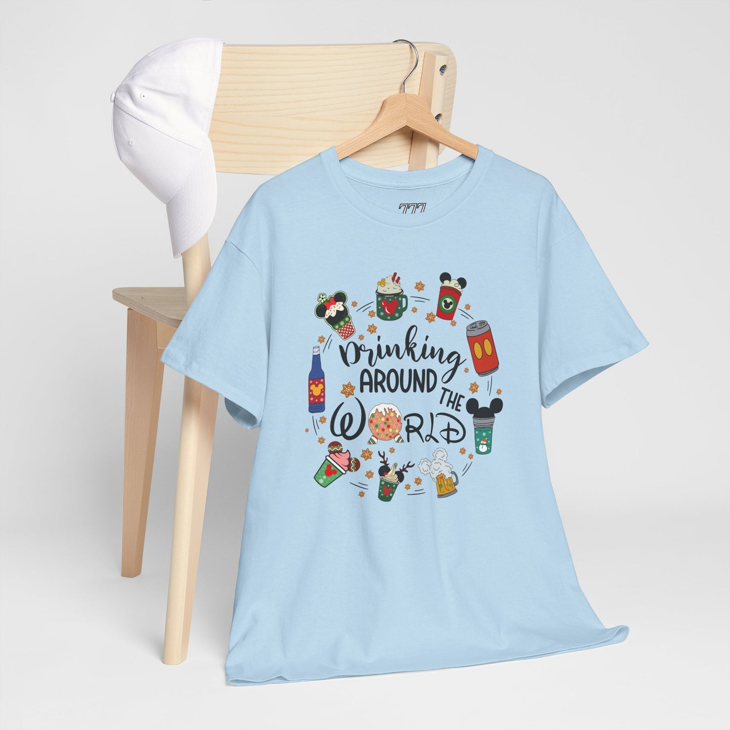 Drinking Around the World T-Shirt – Fun Holiday Travel & Cocktail Tee (Unisex)