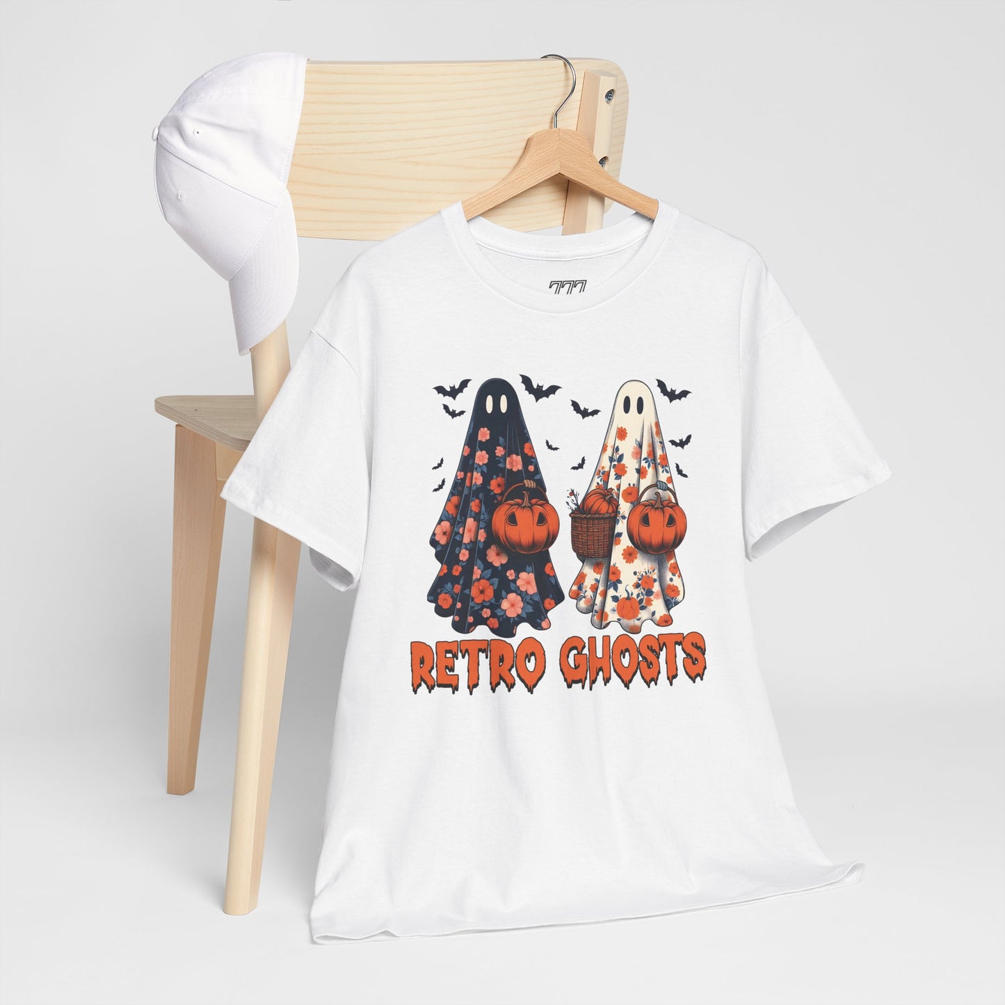 Retro Ghosts Unisex Heavy Cotton T-Shirt