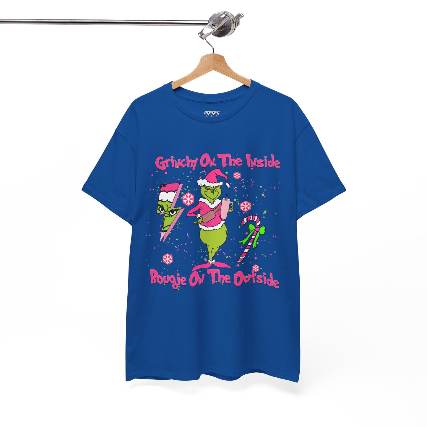 Grinchy On The Inside, Bougie On The Outside Unisex Heavy Cotton T-Shirt - Funny Holiday Tee