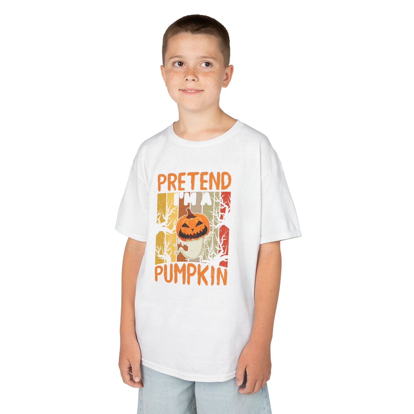 Pretend I'm A Pumpkin Kids Heavy Cotton T-Shirt