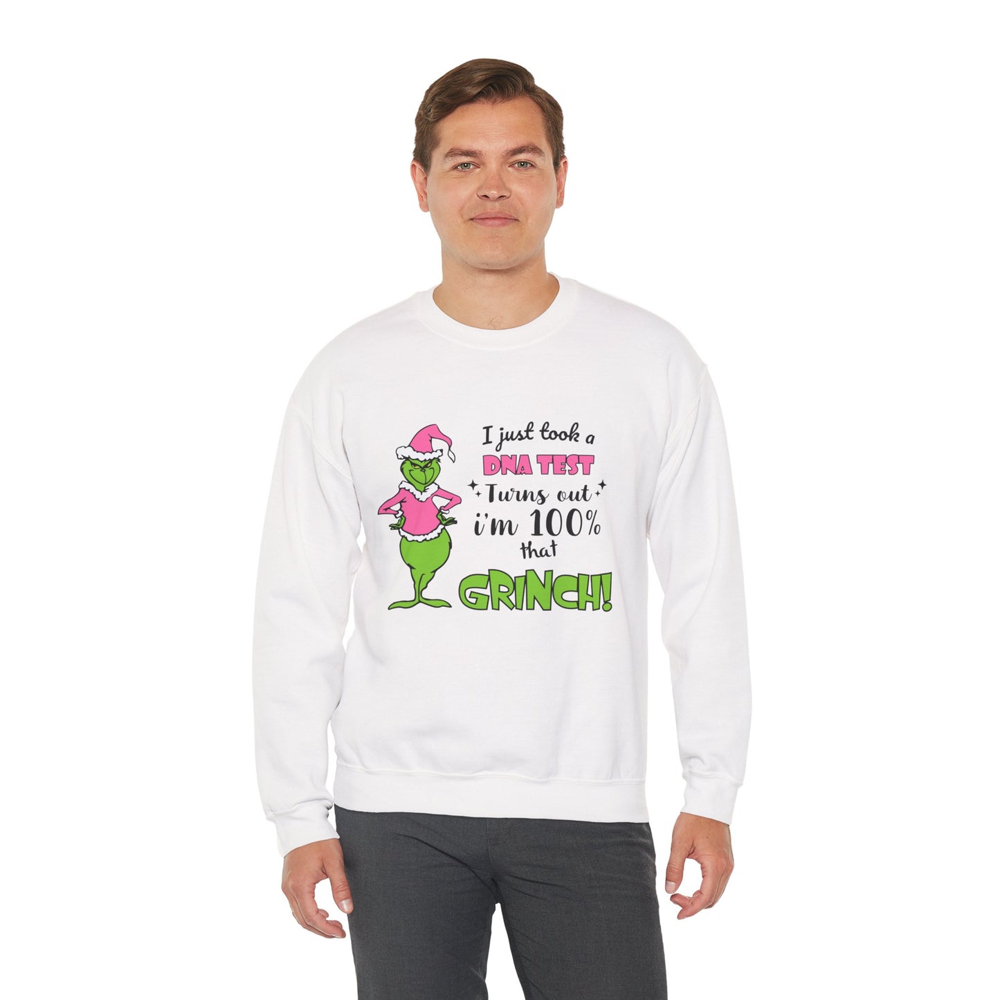 I Just Took a DNA Test Turns Out I'm 100% That Grinch Unisex Heavy Blend Crewneck Sweatshirt