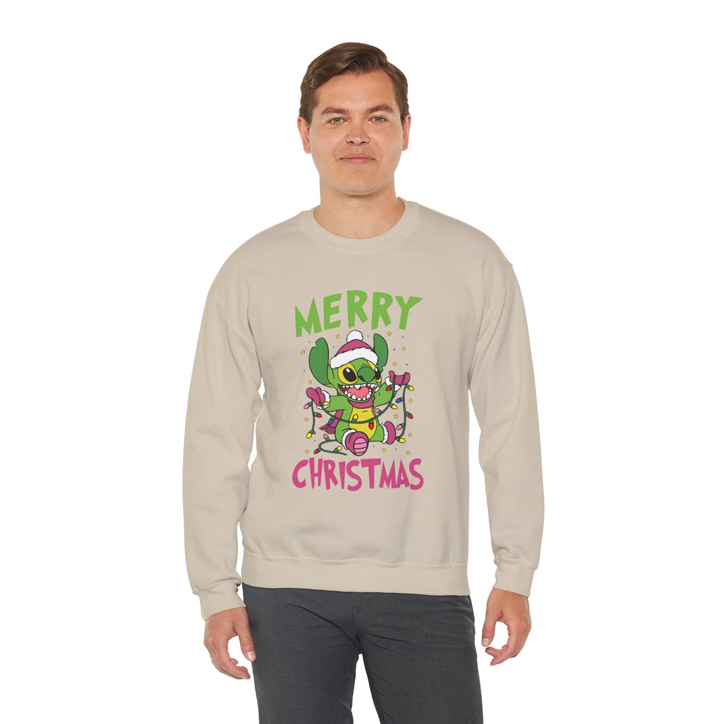 Stinch Merry Christmas Sweatshirt – Funny Holiday Alien Unisex Heavy Blend Crewneck