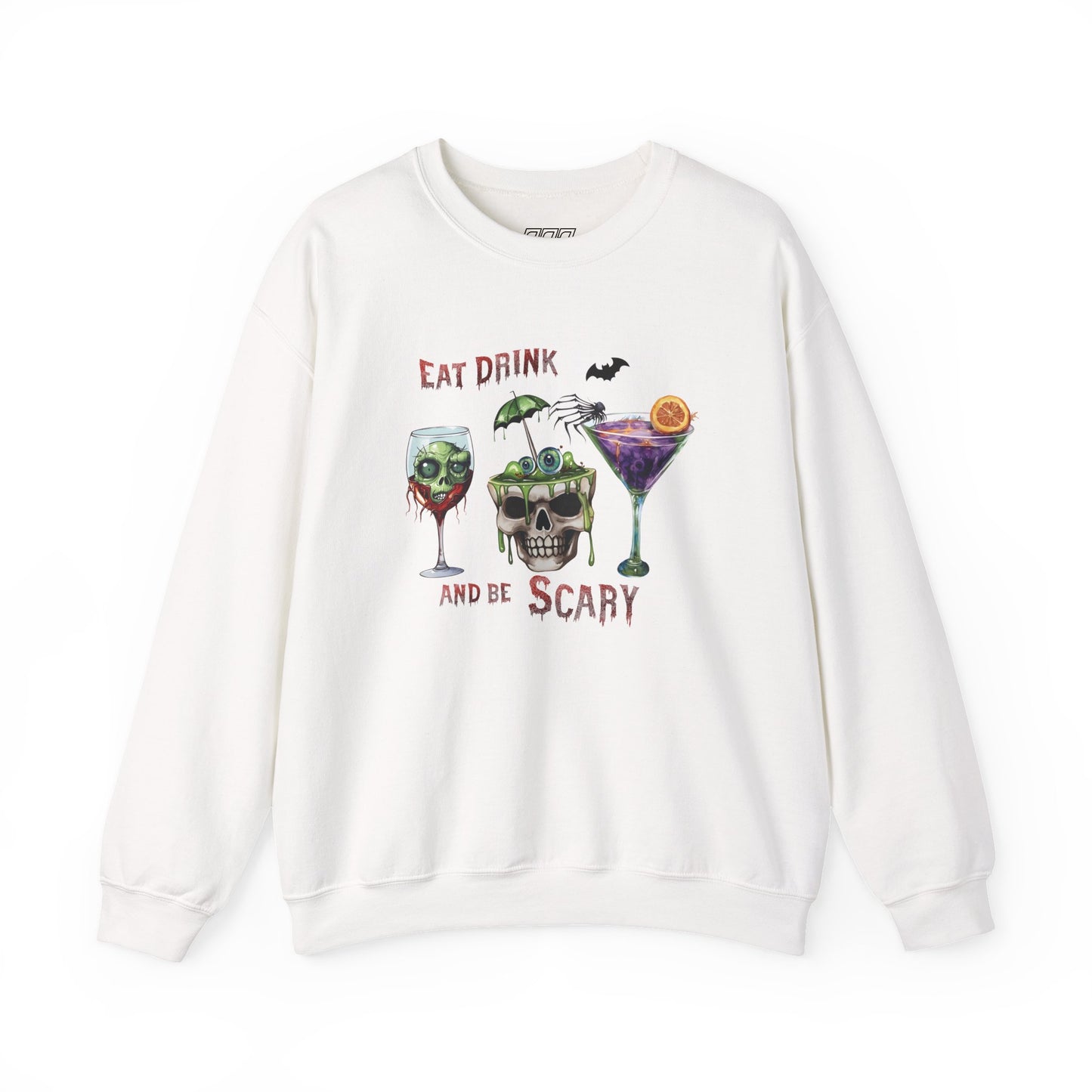 Eat, Drink And Be Scary Unisex Heavy Blend Crewneck Sweatshirt