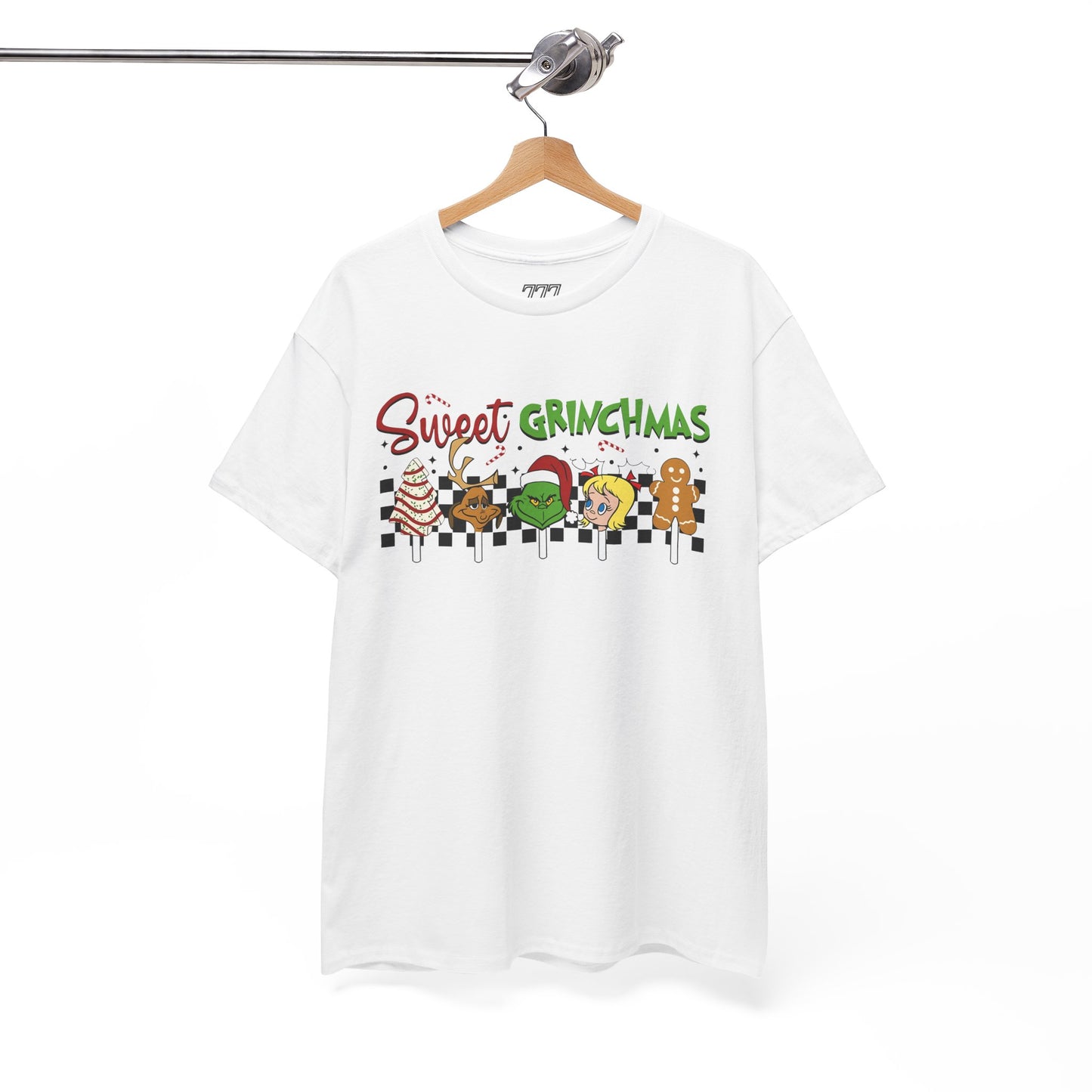 Sweet Grinchmas Candy Characters Funny Christmas Grinch-Inspired Holiday Tee – Festive Unisex Heavy Cotton T-Shirt