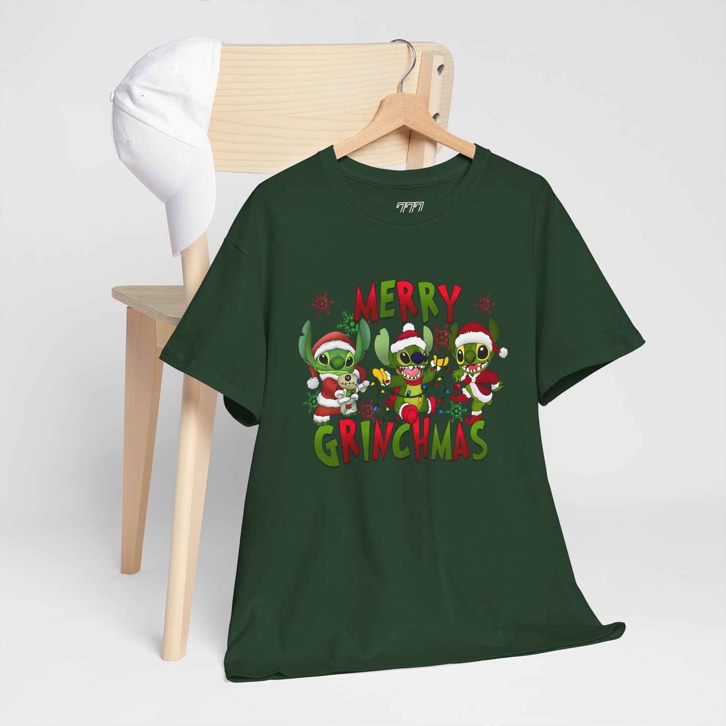 Merry Grinchmas T-Shirt – Funny Christmas Unisex Heavy Cotton Holiday Tee