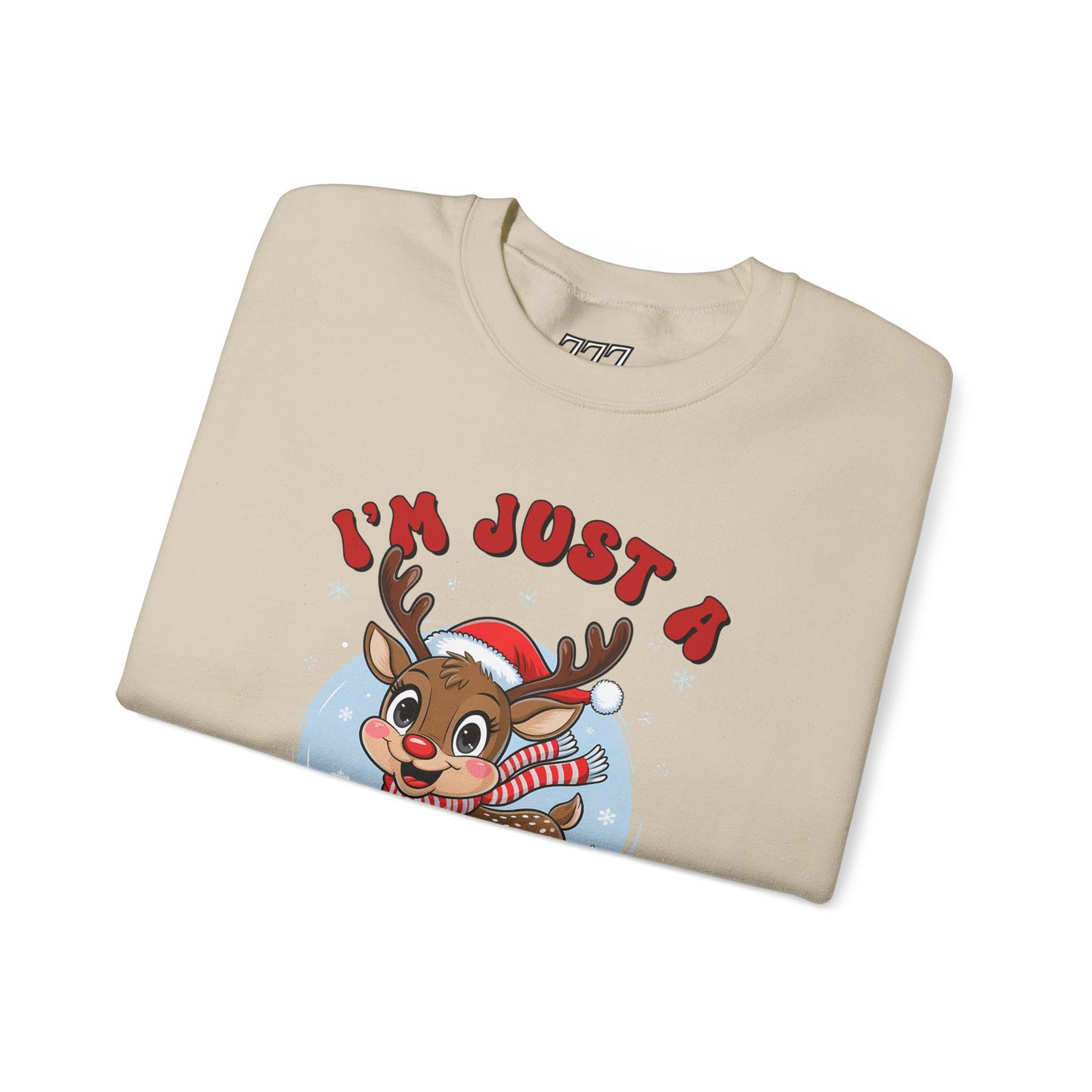 I’m Just a Misfit Unisex Heavy Blend Crewneck Sweatshirt – Cute Christmas Reindeer Holiday Sweater