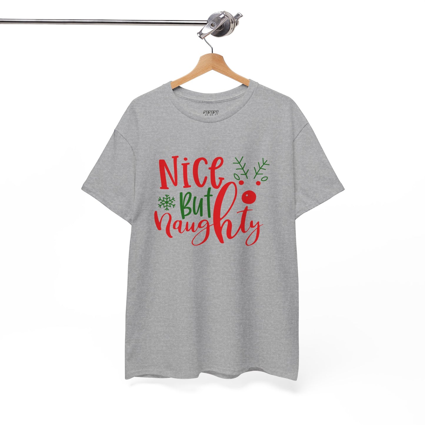 Nice But Naughty T-Shirt – Cute & Sassy Christmas Unisex Heavy Cotton Tee