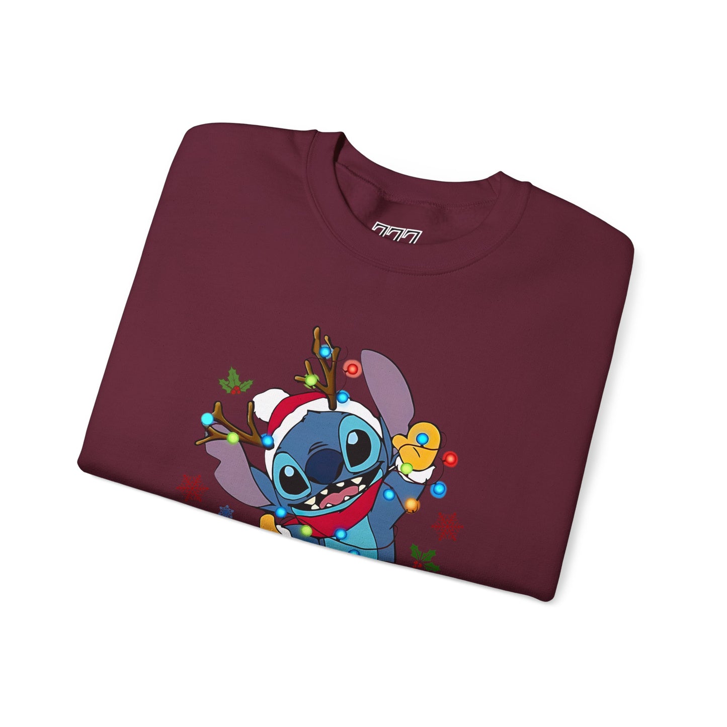 Festive Blue Alien Christmas Lights Unisex Heavy Blend Crewneck Sweatshirt – Cute Holiday Sweater