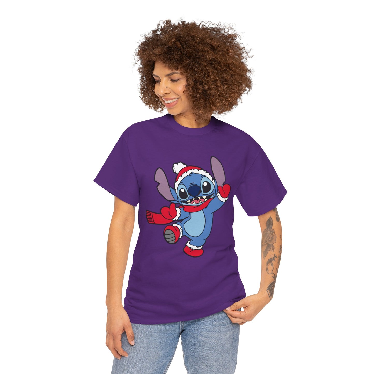 Festive Alien Christmas T-Shirt – Cute Blue Alien Holiday Graphic Tee (Unisex)