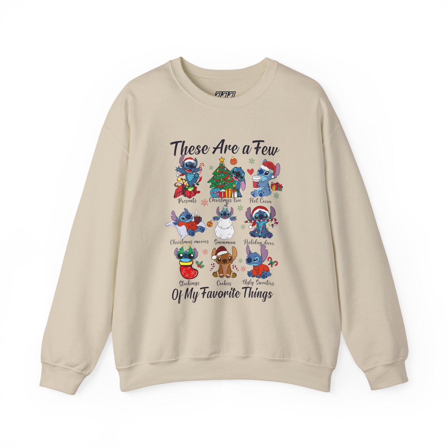 These Are a Few of My Favorite Things Christmas Characters Holiday Sweatshirt – Cute Festive Unisex Heavy Blend Crewneck