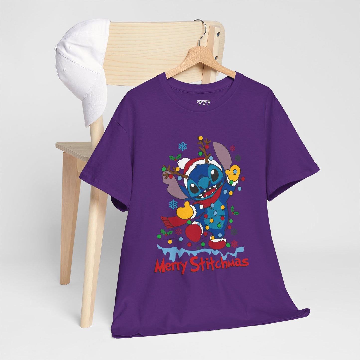 Merry Stitchmas T-Shirt – Cute Holiday Alien Unisex Heavy Cotton Tee