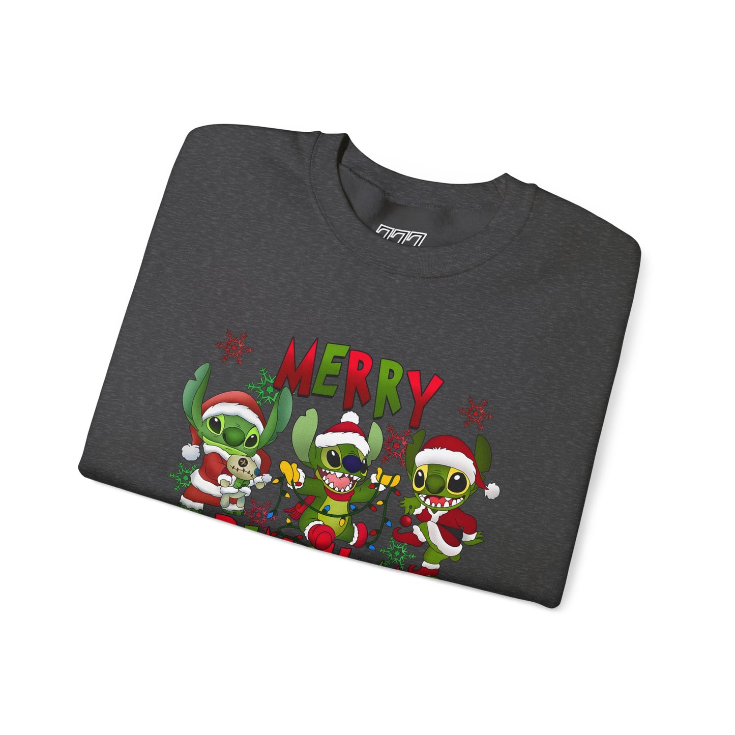 Merry Grinchmas Sweatshirt – Funny Christmas Unisex Heavy Blend Holiday Crewneck