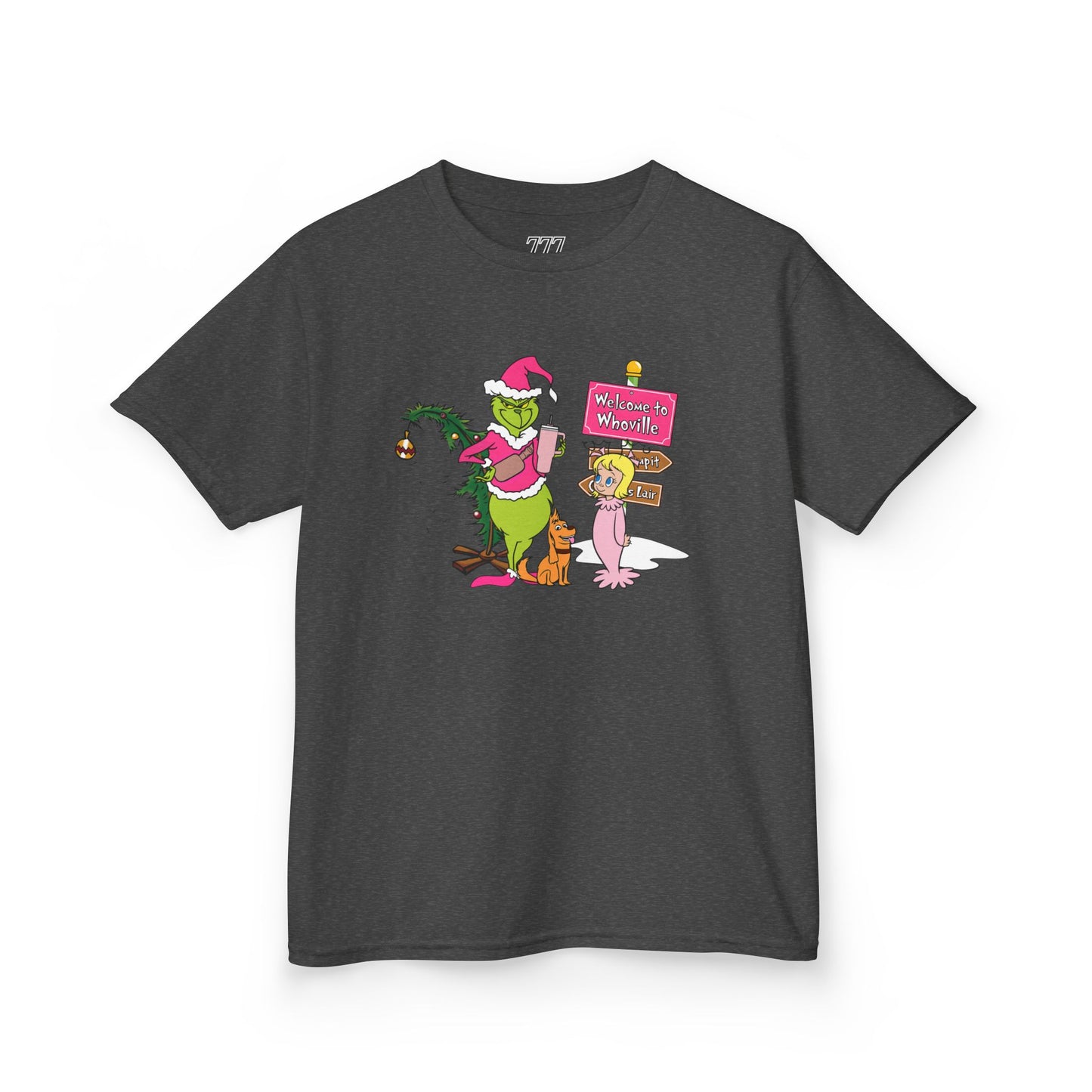Welcome to Merryville Kids Christmas T-Shirt – Cute Green Holiday Creature Tee